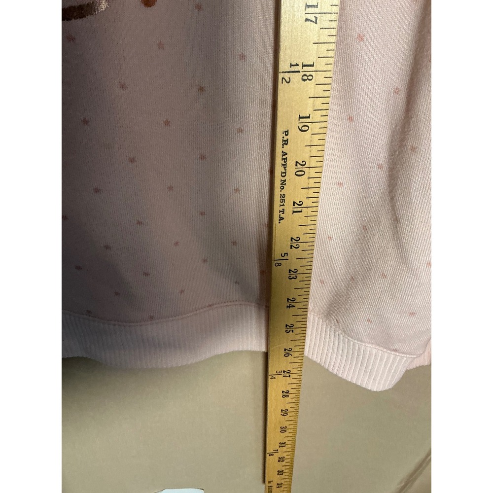 LC Lauren Conrad Sweatshirt Womens Large Pink Excellent Making Spirits Bright - Picture 10 of 11